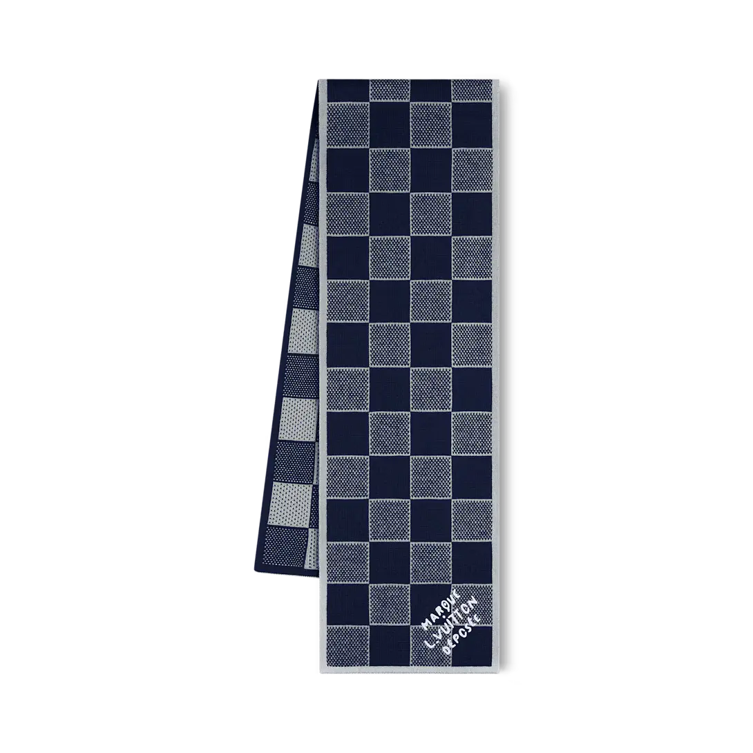 Bonnet et Écharpe Damier Heritage Bleu SneakStyle