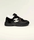Chanel Low Daim Noir Et Maron