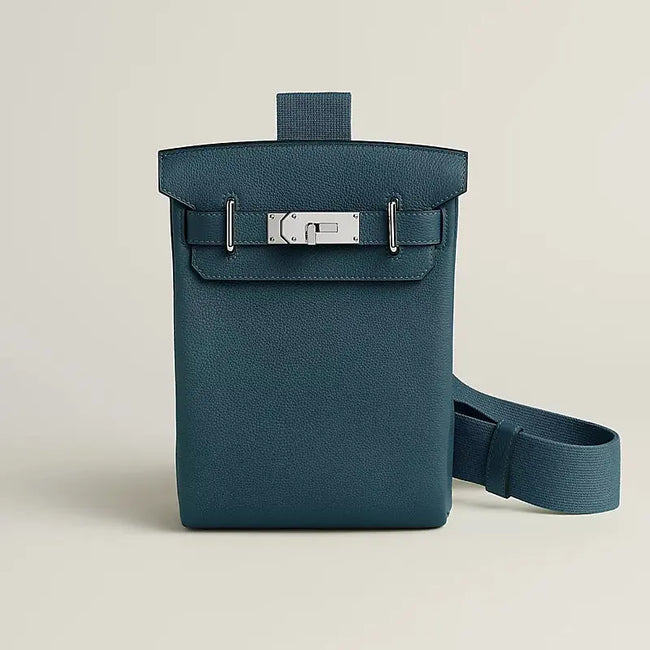 Hac a Dos PM backpack Bleu Tempête Hermes