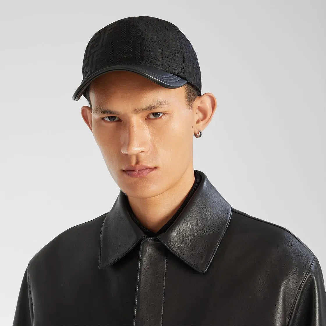 Casquette de baseball en nylon FF jacquard noir SneakStyle