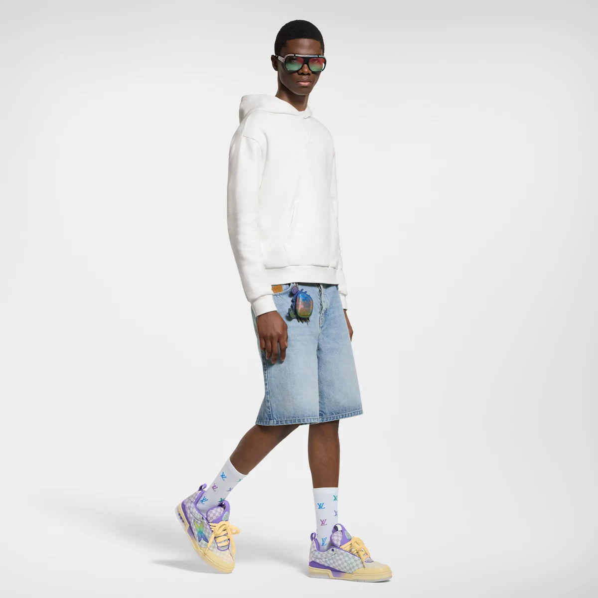 LV Skate Logo Incrusté Violet Et Multicolore SneakStyle