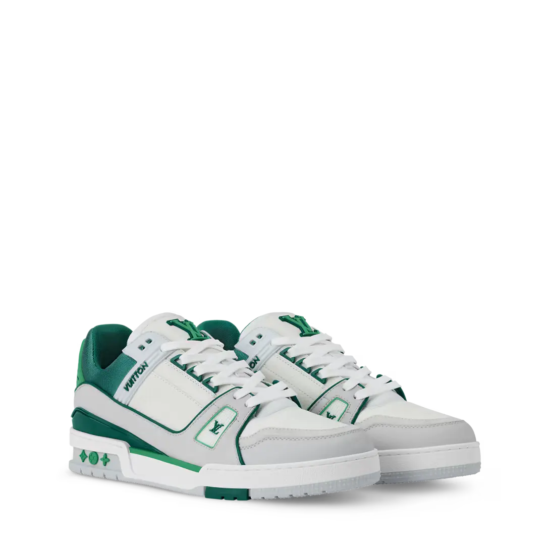 LV Trainer Gris Et Vert SneakStyle