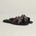 Sandales Oran Noir Et Rose