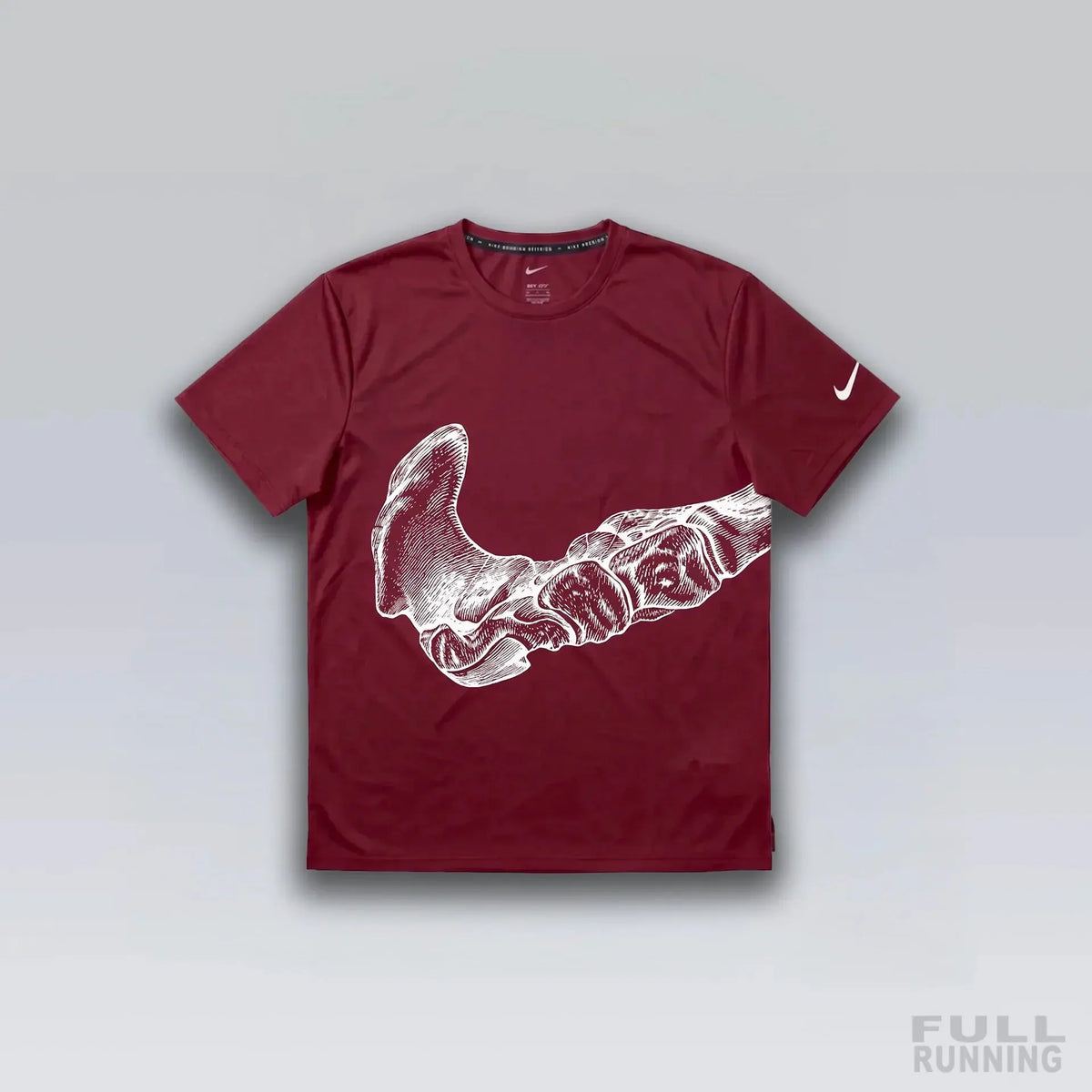 T-shirt de Running Division Squelette "MILER" Rouge SneakStyle