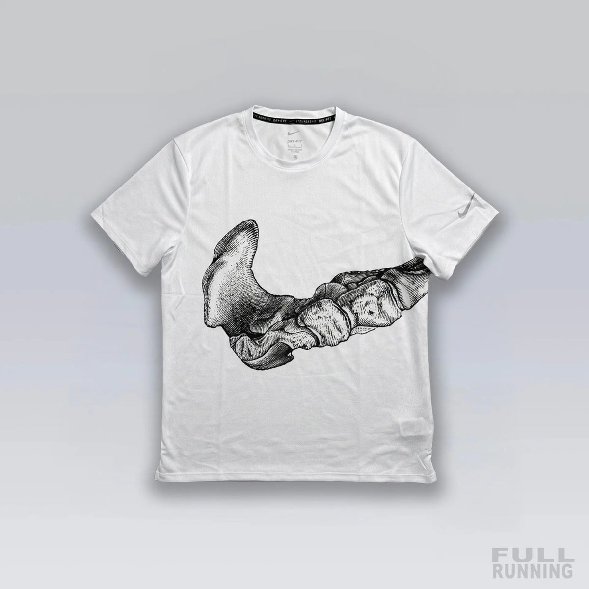 T-shirt de Running Division Squelette "MILER" Blanc SneakStyle