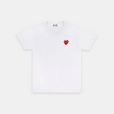 T-Shirt CDG Blanc Logo Rouge