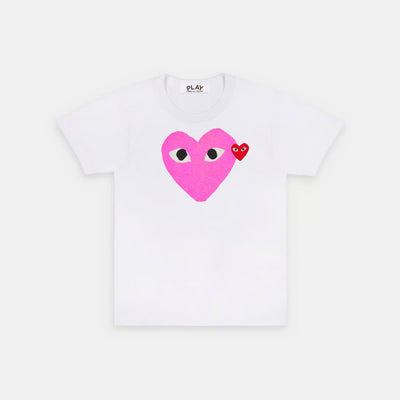 T-Shirt CDG Blanc Et Rose